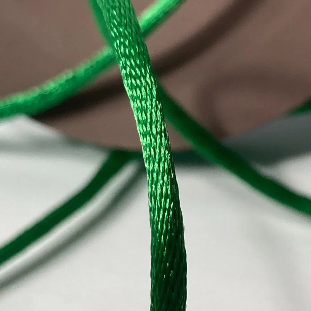 Green Rat Tail Cord Trim Ribbon 12 Rolls Offray Crafts Scrapbook Gift Wrap 1/8